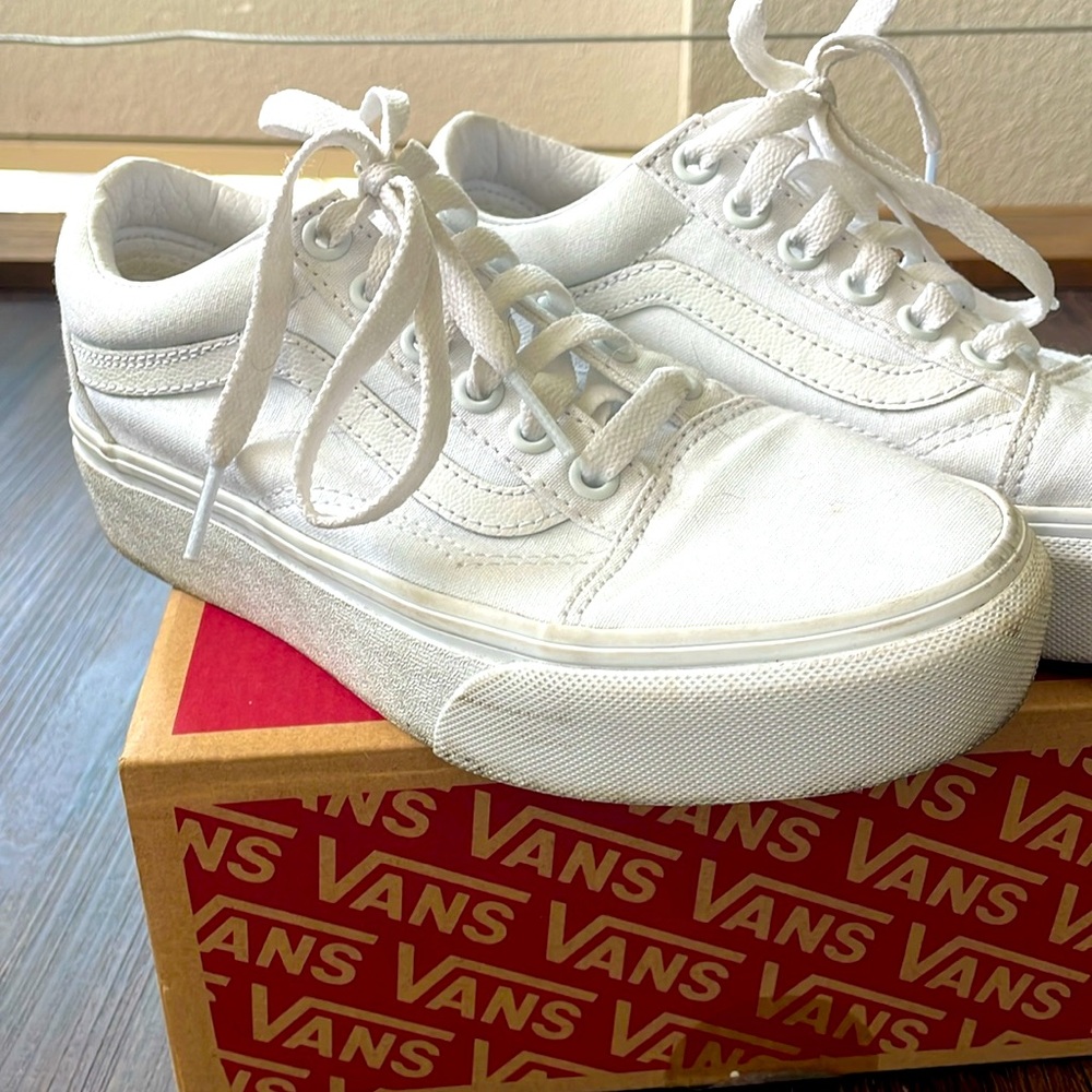 Vans - old skool platform in true white